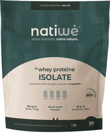 Pot de Natiwe la protéine whey ISOLATE